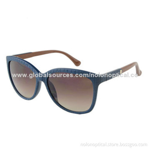 Laser Blue/Brown Acetate Sunglasses with Gradient Sun Lens, FDA, CE Marks